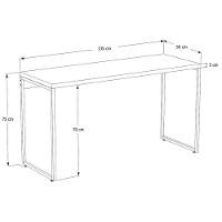 Mesa De Escritório Escrivaninha 135cm Dynamica Industrial C08 Branco Chess - Mpozenato - 4