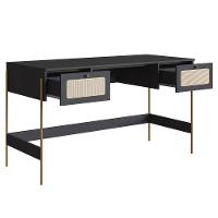 Mesa Escrivaninha Home Office Pé Metal Arlo A10 Nero/dourado - Mpozenato - 5