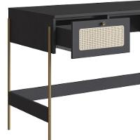 Mesa Escrivaninha Home Office Pé Metal Arlo A10 Nero/dourado - Mpozenato - 8