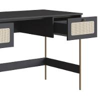 Mesa Escrivaninha Home Office Pé Metal Arlo A10 Nero/dourado - Mpozenato - 9