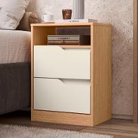 Mesa De Cabeceira Com Gavetas Kit 2 Sole Flex Freijó/off White - Albatroz - 7