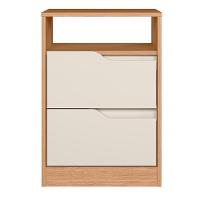 Mesa De Cabeceira Com Gavetas Kit 2 Sole Flex Freijó/off White - Albatroz - 10