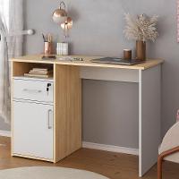 Mesa Escrivaninha Home Office 110cm Ally A06 Carvalho/branco - Mpozenato - 2