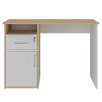 Mesa Escrivaninha Home Office 110cm Ally A06 Carvalho/branco - Mpozenato - 6