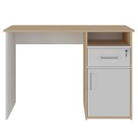 Mesa Escrivaninha Home Office 110cm Ally A06 Carvalho/branco - Mpozenato - 7