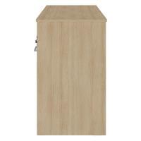 Mesa Escrivaninha Home Office 110cm Ally A06 Carvalho/branco - Mpozenato - 9