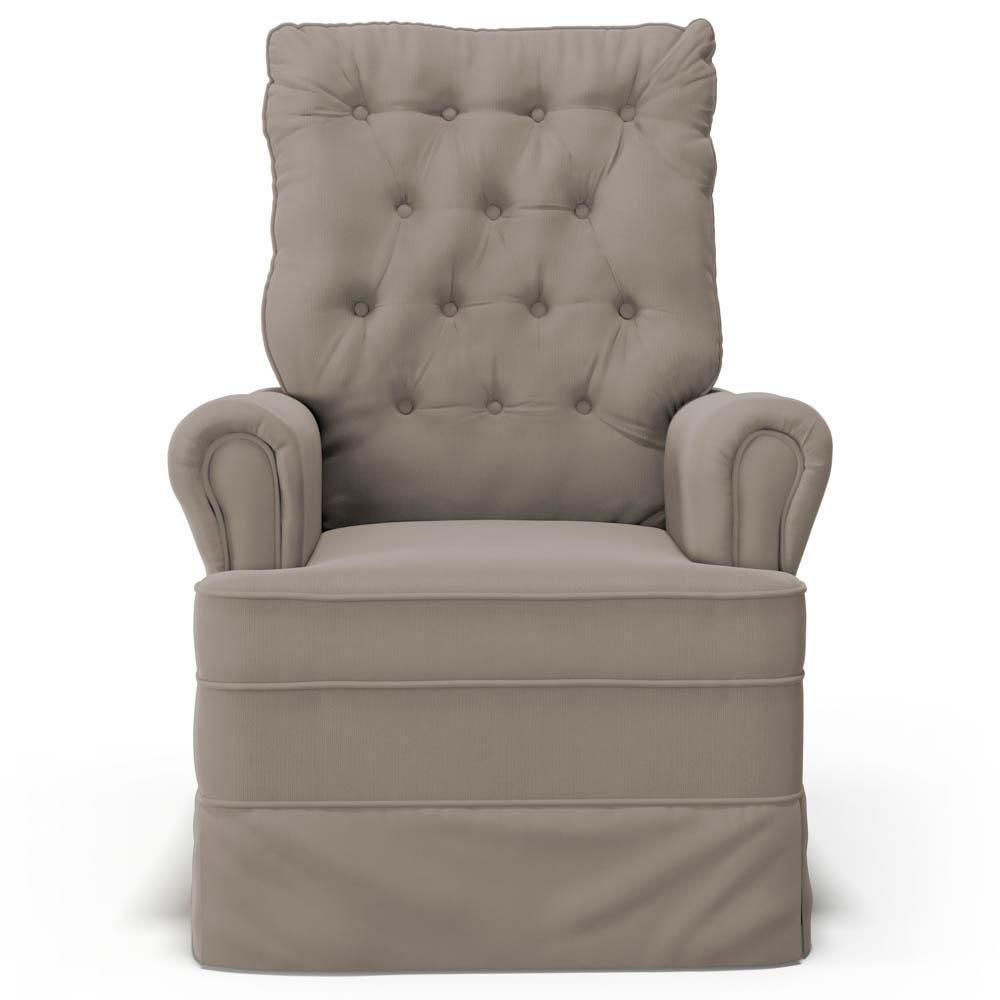 Kit 02 Poltronas De Amamentação E Descanso Com Balanço Laís G05 Veludo Areia - Mpozenato - 7