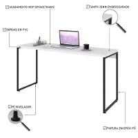 Mesa De Escritório Escrivaninha 150cm Dynamica Industrial C08 Branco Chess - Mpozenato - 3