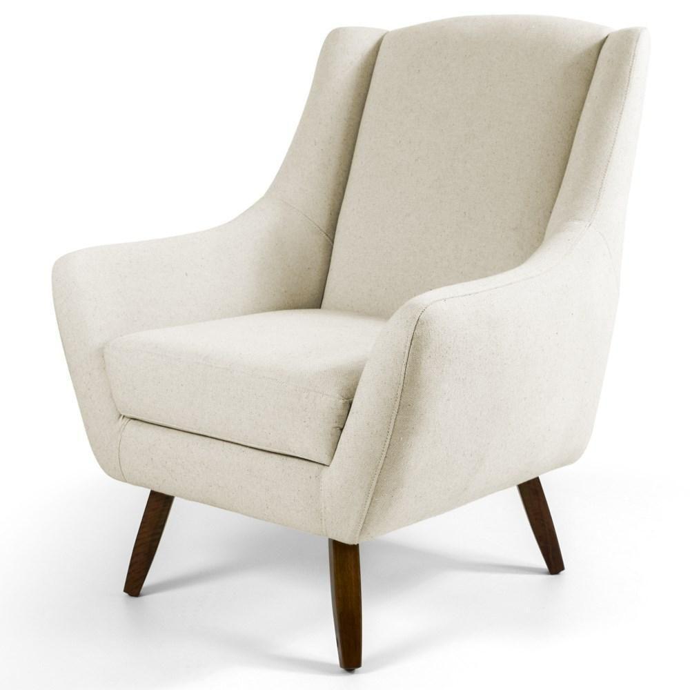 Kit 2 Poltronas Decorativas Pés Palito Madeira Juliet Veludo C-309 Bege - Domi - 2