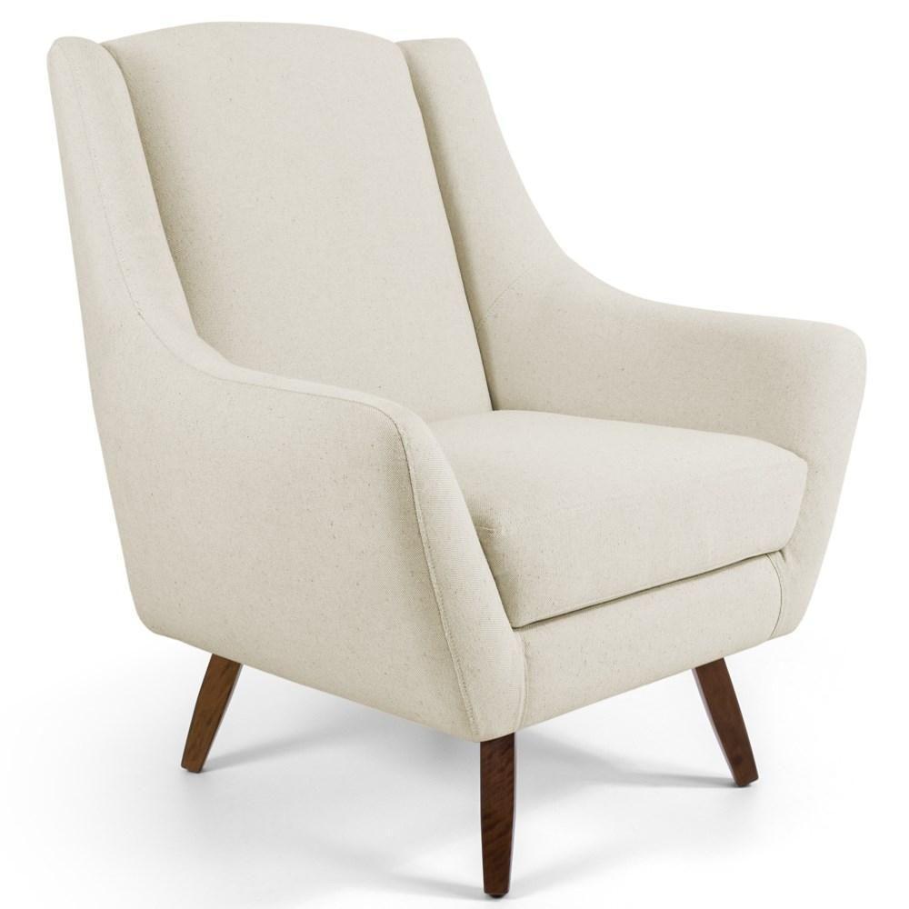 Kit 2 Poltronas Decorativas Pés Palito Madeira Juliet Veludo C-309 Bege - Domi - 5