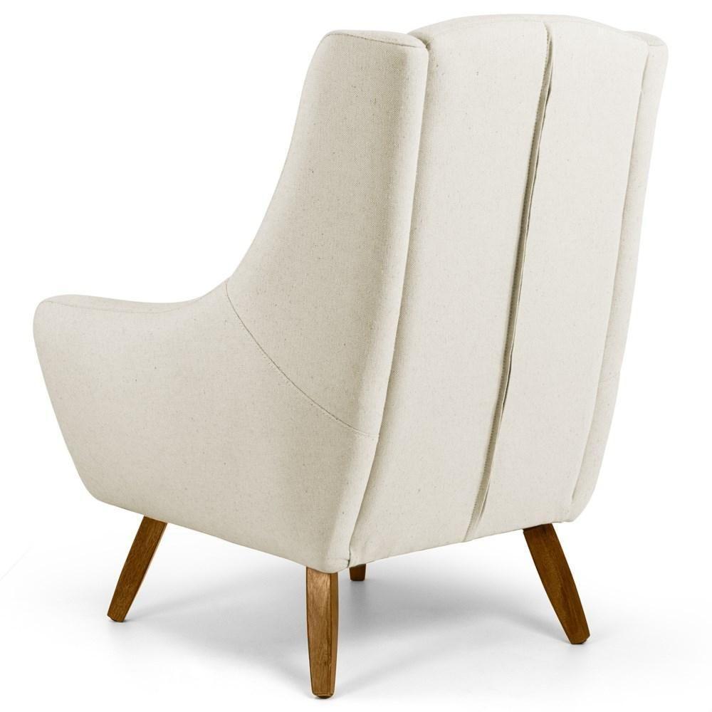 Kit 2 Poltronas Decorativas Pés Palito Madeira Juliet Veludo C-309 Bege - Domi - 6