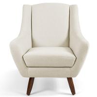 Kit 2 Poltronas Decorativas Pés Palito Madeira Juliet Veludo C-309 Bege - Domi - 3