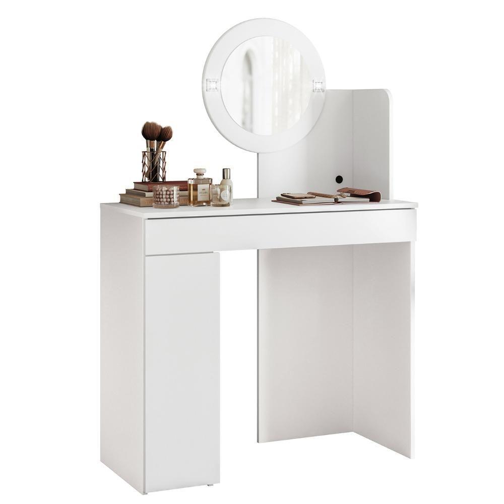 Penteadeira Camarim Escrivaninha Com Led Sulla A02 Branco - Mpozenato - 1