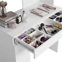 Penteadeira Camarim Escrivaninha Com Led Sulla A02 Branco - Mpozenato - 6