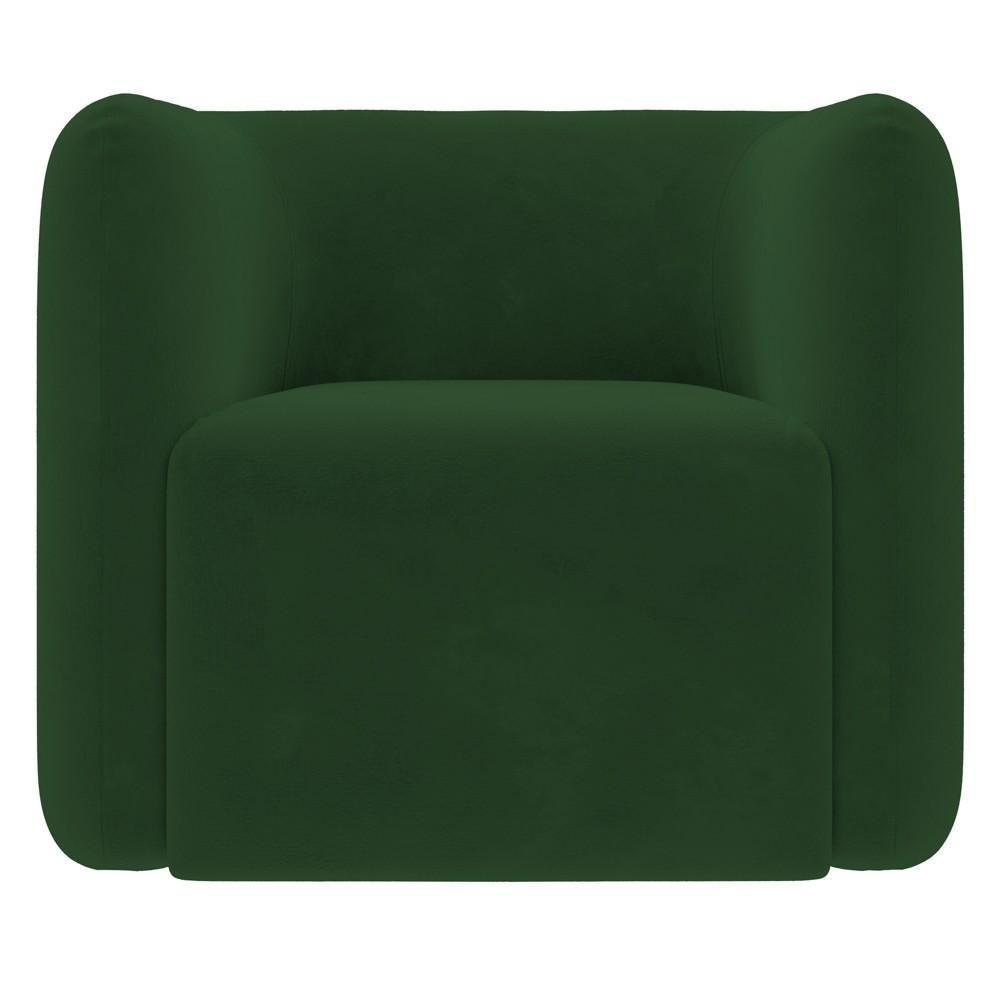 Poltrona Para Sala De Estar Decorativa Kit Com 2 Maggie Z08 Veludo Verde - Mpozenato - 7