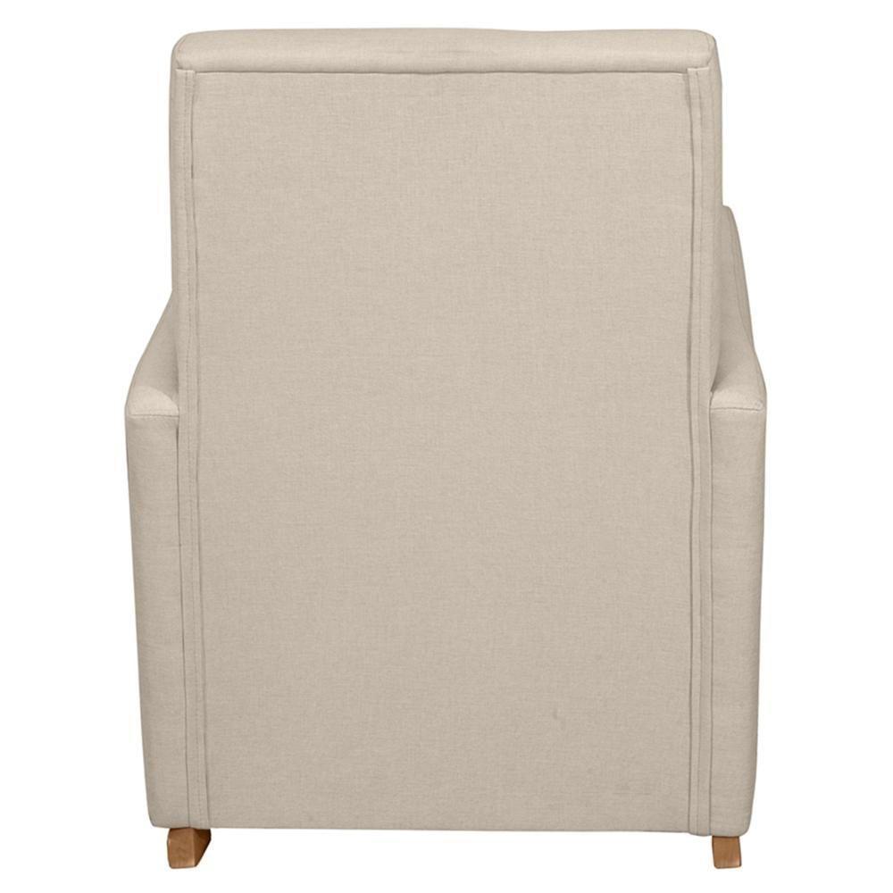 Poltrona Amamentação Base Balanço E Puff Lola Linho Bege F03 - Mpozenato - 7