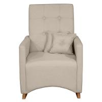 Poltrona Amamentação Base Balanço E Puff Lola Linho Bege F03 - Mpozenato - 5