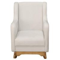 Poltrona Amamentação Base Balanço E Puff Vick Bouclê Off F03 - Mpozenato - 5