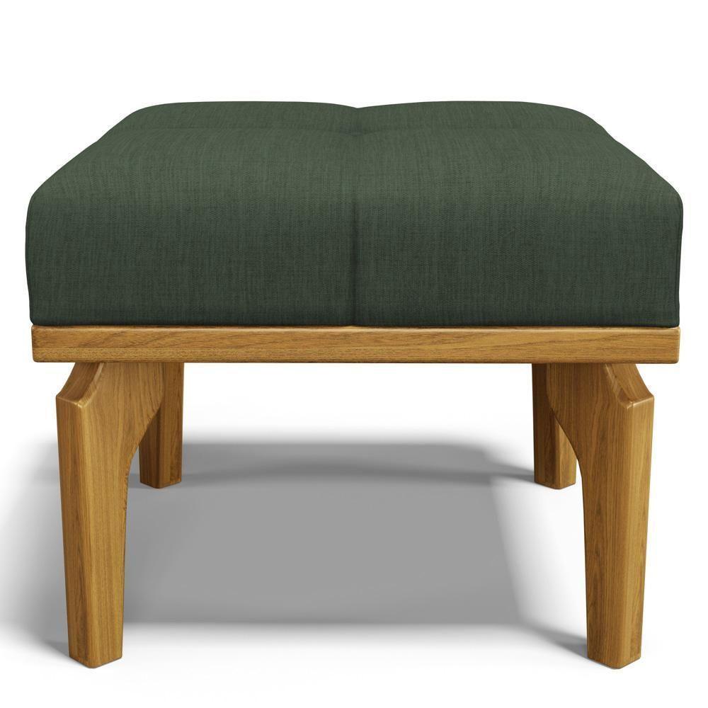 Poltrona De Amamentação Balanço E Puff Base De Madeira Brenda G05 Linho Verde - Mpozenato - 9