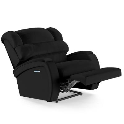 Poltrona Do Papai Reclinável Kalie Elétrica Botão Led Fh9 Pu Preto - Mpozenato