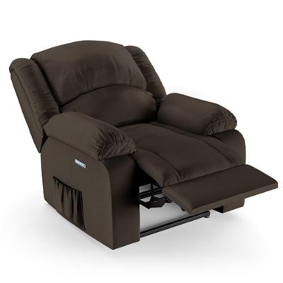 Poltrona Do Papai Reclinável Pietra Elétrica Led Massagem Fh9 Pu Marrom - Mpozenato