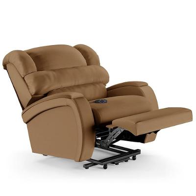 Poltrona Do Papai Reclinável Kalie Elevação Lift Elétrico Fh9 Pu Caramelo - Mpozenato