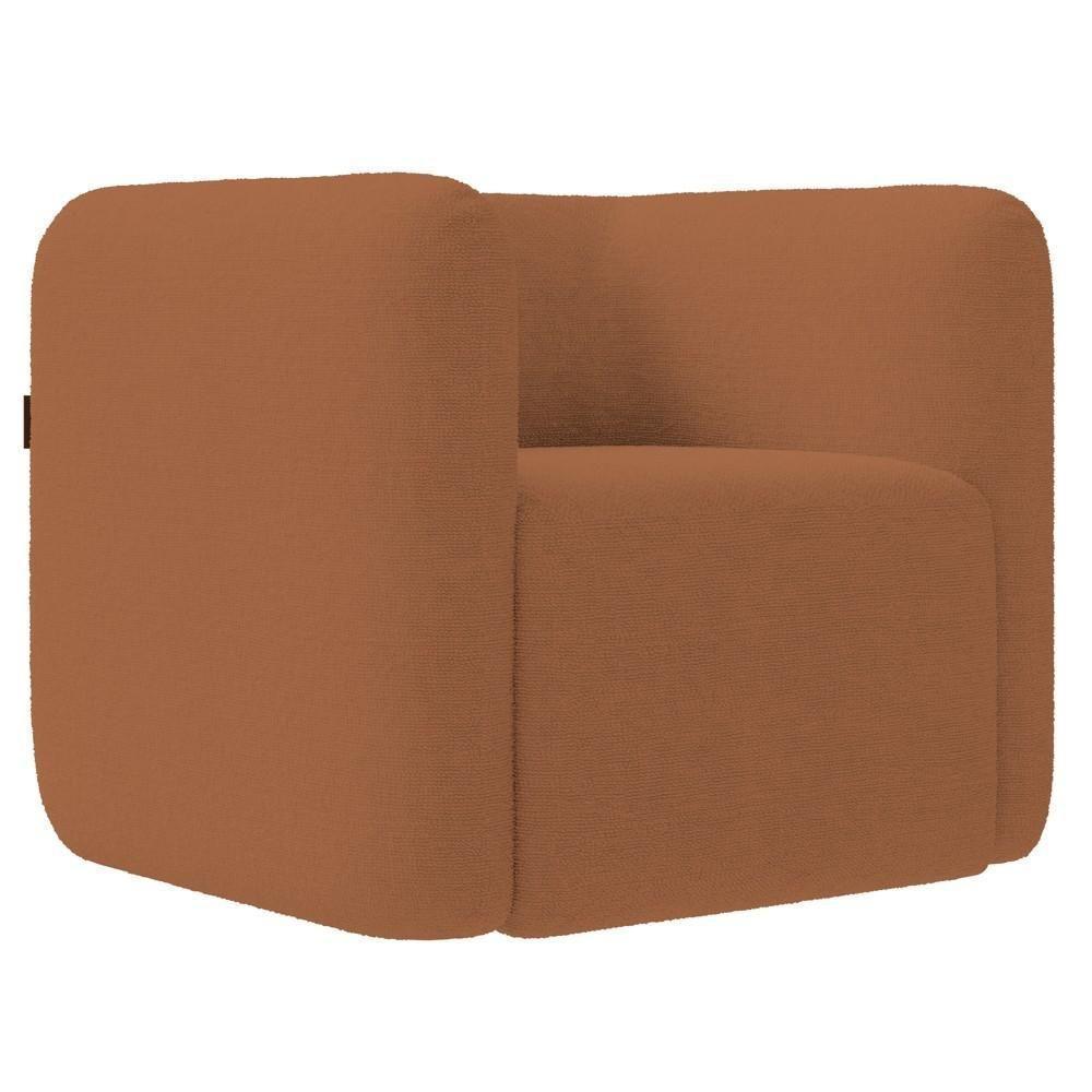 Poltrona Para Sala De Estar Decorativa Kit Com 2 Maggie Z08 Boucle Terracota - Mpozenato - 6