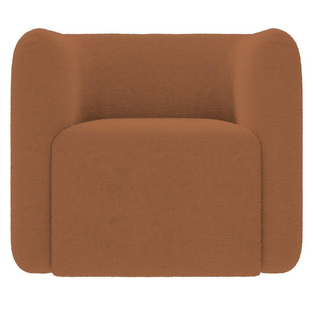 Poltrona Para Sala De Estar Decorativa Kit Com 2 Maggie Z08 Boucle Terracota - Mpozenato - 7