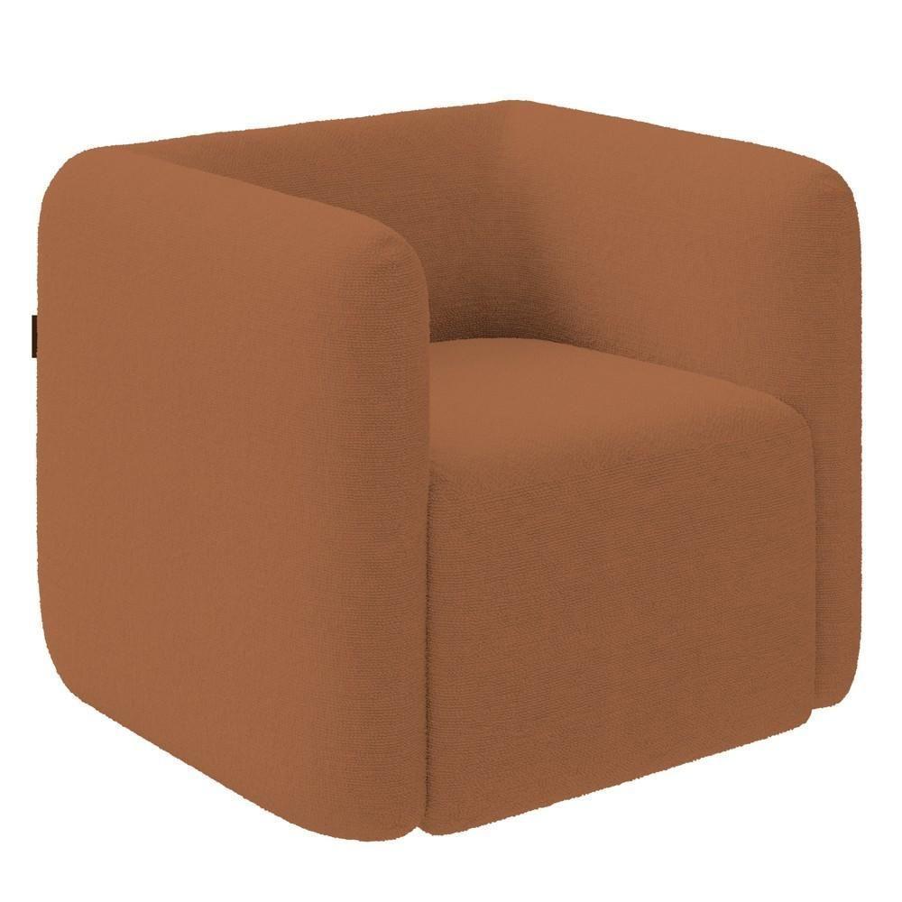 Poltrona Para Sala De Estar Decorativa Kit Com 2 Maggie Z08 Boucle Terracota - Mpozenato - 9