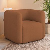 Poltrona Para Sala De Estar Decorativa Kit Com 2 Maggie Z08 Boucle Terracota - Mpozenato - 2