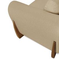 Poltrona Para Sala Base De Madeira Kit 2 Izzy S06 Linho Dourado - Mpozenato - 10