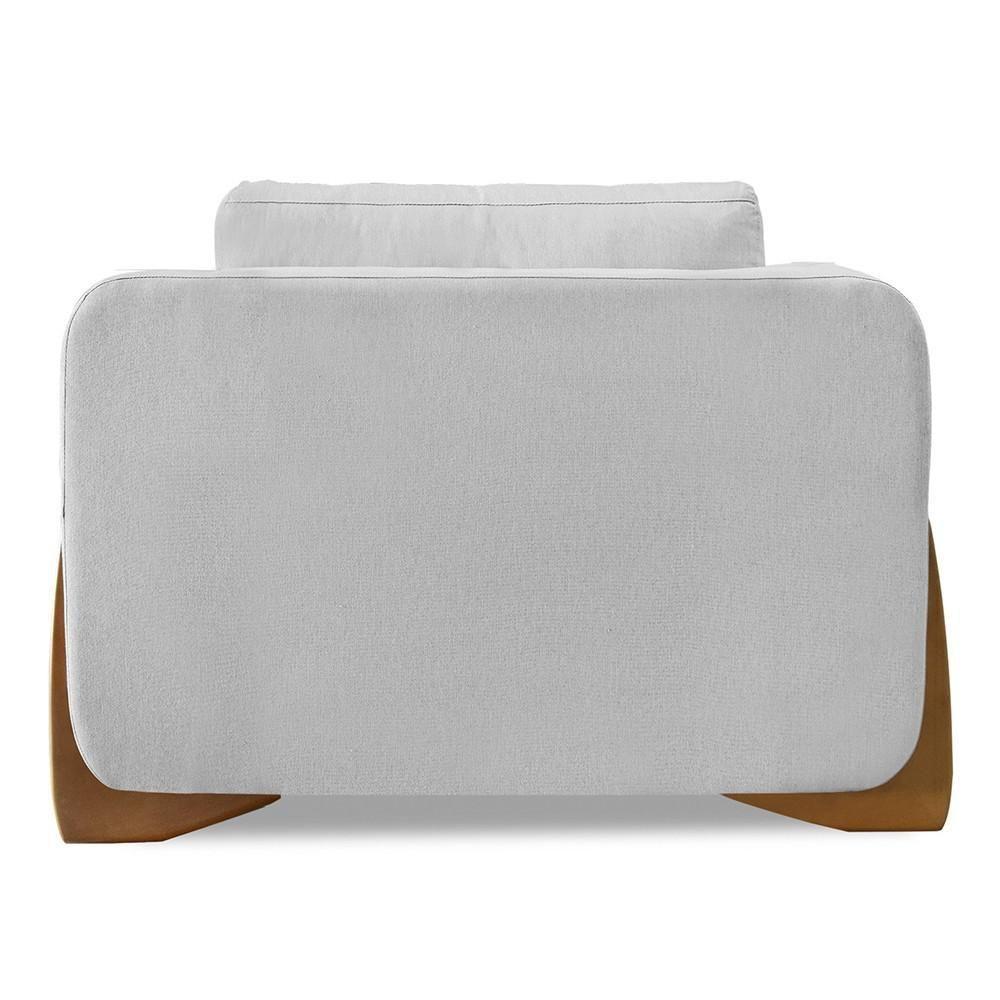 Poltrona Para Sala Base De Madeira Izzy S06 Linho Grigio - Mpozenato - 6