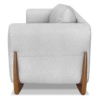 Poltrona Para Sala Base De Madeira Izzy S06 Linho Grigio - Mpozenato - 7