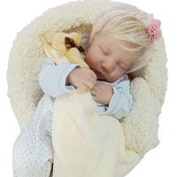 Bebê Reborn Menina Dormindo Loira Artesanal Cabelo Implantado Fio A Fio - 1