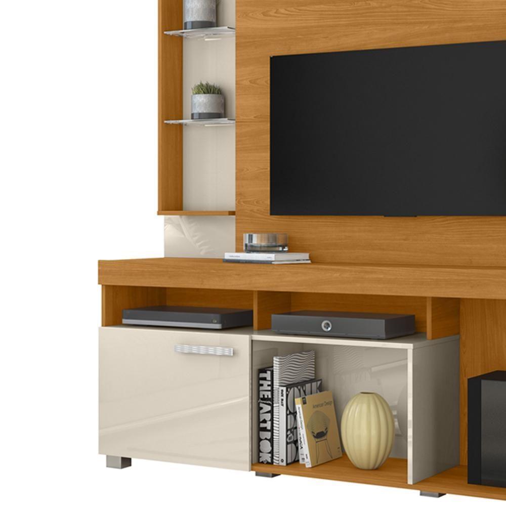 Estante Home Tv 50 Pol 1 Porta 160 Cm Icaro Cinamomo Off White Madetec - 4