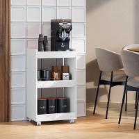 Mesa Lateral Balcão Para Organizar Multiuso Modelo Jade Para Casa Branco - 1