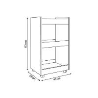 Mesa Lateral Balcão Para Organizar Multiuso Modelo Jade Para Casa Preto - 3
