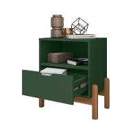 Mesa De Cabeceira Antares Essenziale Com 1 Gaveta 52cm Verde Oliva - 5