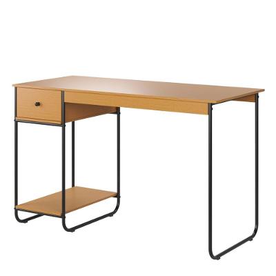 Escrivaninha Home Office Mesa De Estudo Escritório Quarto Gaveta Estilo Industrial Criare Nature