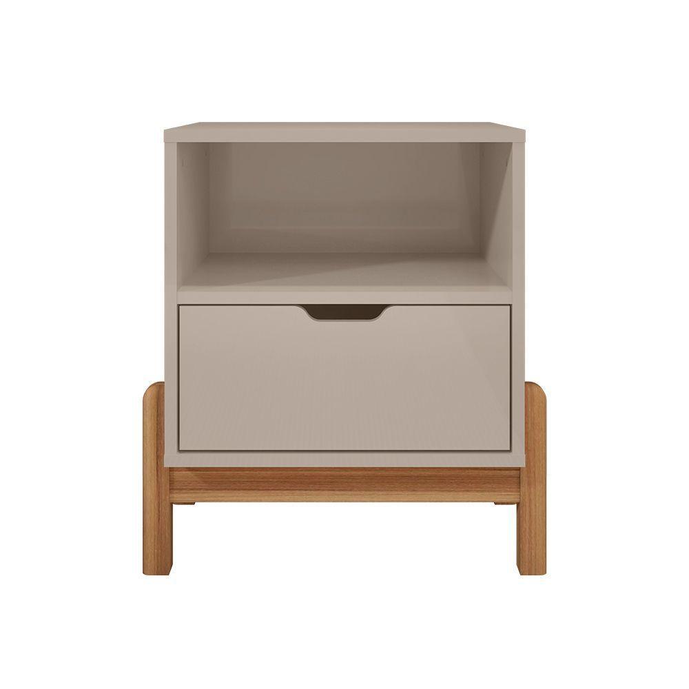 Mesa De Cabeceira Antares Essenziale Com 1 Gaveta 52cm Off-white - 4
