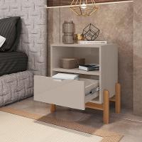 Mesa De Cabeceira Antares Essenziale Com 1 Gaveta 52cm Off-white - 3