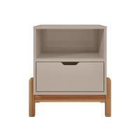 Mesa De Cabeceira Antares Essenziale Com 1 Gaveta 52cm Off-white