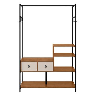 Módulo Closet Cabideiro Aberto Guarda Roupa Industrial Prateleira Gaveta Sevilha