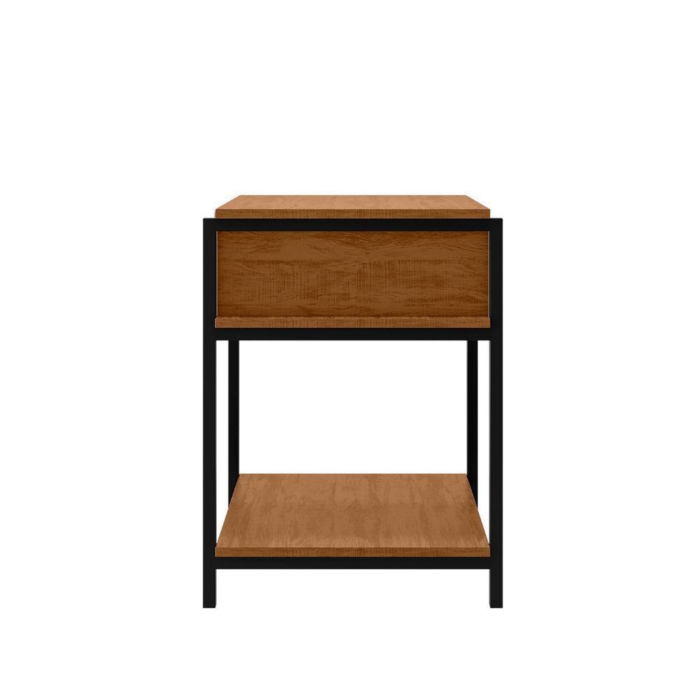Mesa Mesinha De Cabeceira Estilo Industrial Gaveta Prateleira Mesa De Apoio Sofisticado Decorativo - 4