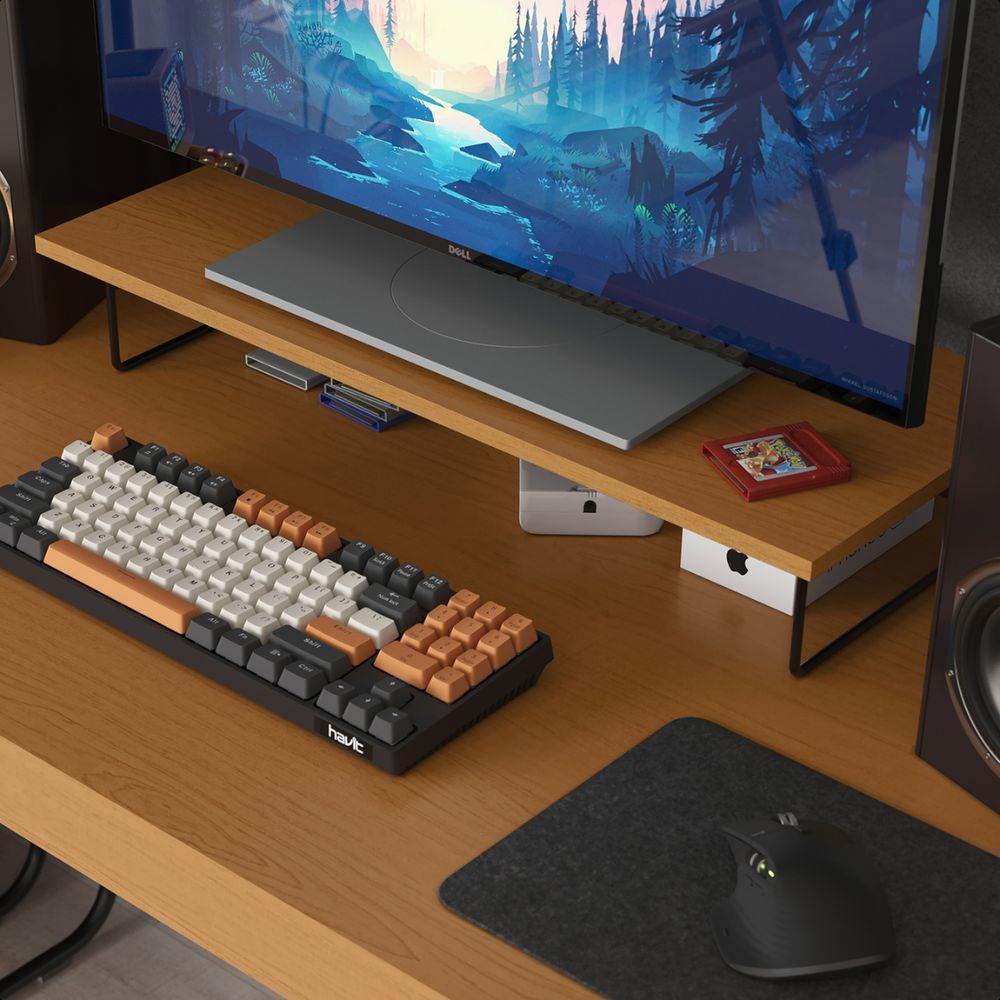 Suporte Para Monitor Notebook Computador Home Office Bandeja De Café Da Manhã Criare Nature - 5