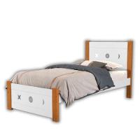 Cama Solteiro Padrão 100% Mdf Decorativa Resistente Estrado Madeira Branco/nature - 5