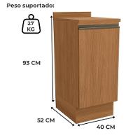 Balcao Com Tampo 1 Porta 40 Cm Mdp Maxxi G741 Canela Kappesberg Canela