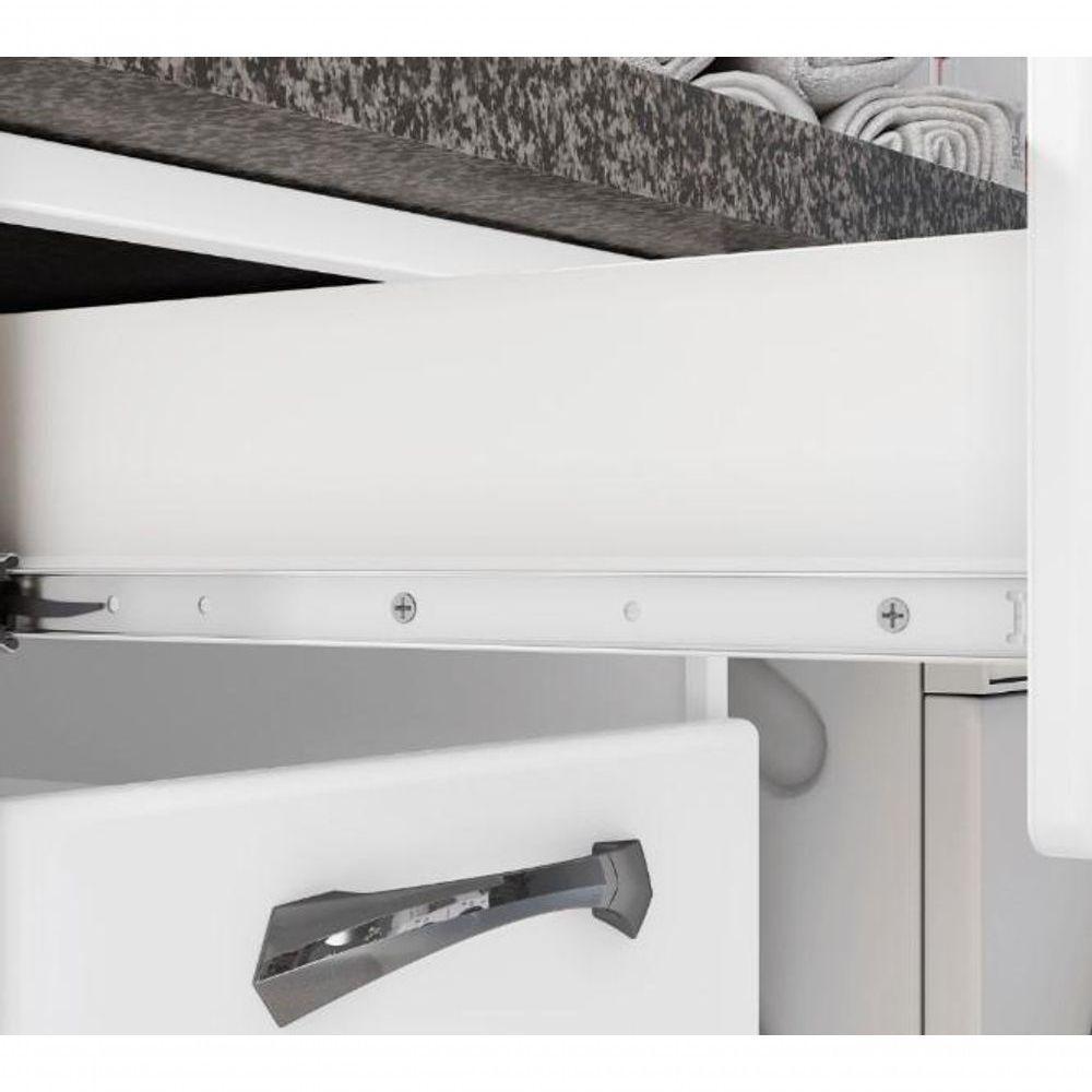 Balcão Itatiaia Em Aço New Premium 3 Portas 2 Gavetas Sem Tampo Branco - 4