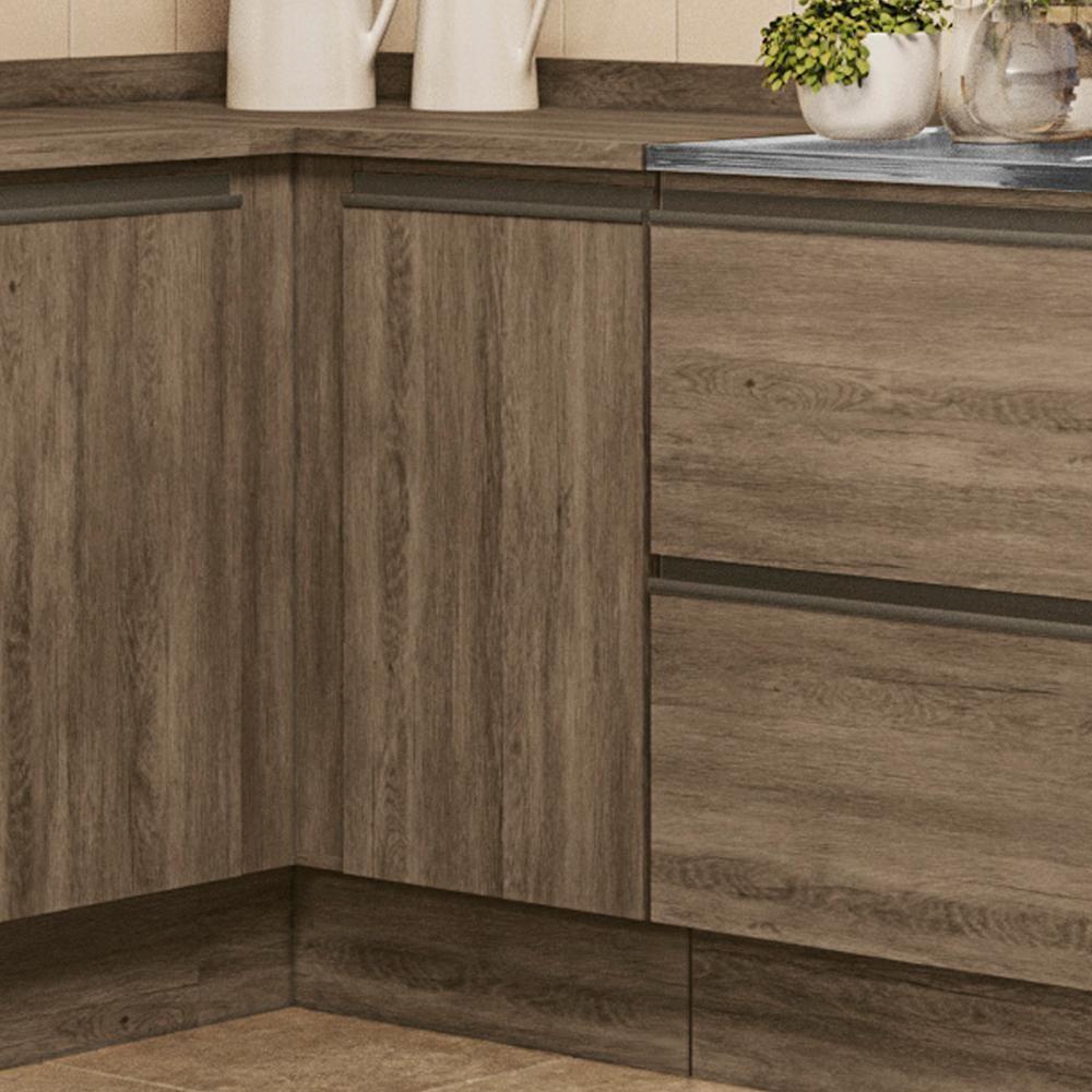 Balcao Com Tampo 1 Porta 40 Cm Mdp Maxxi G741 Nogal Kappesberg Nogal - 4