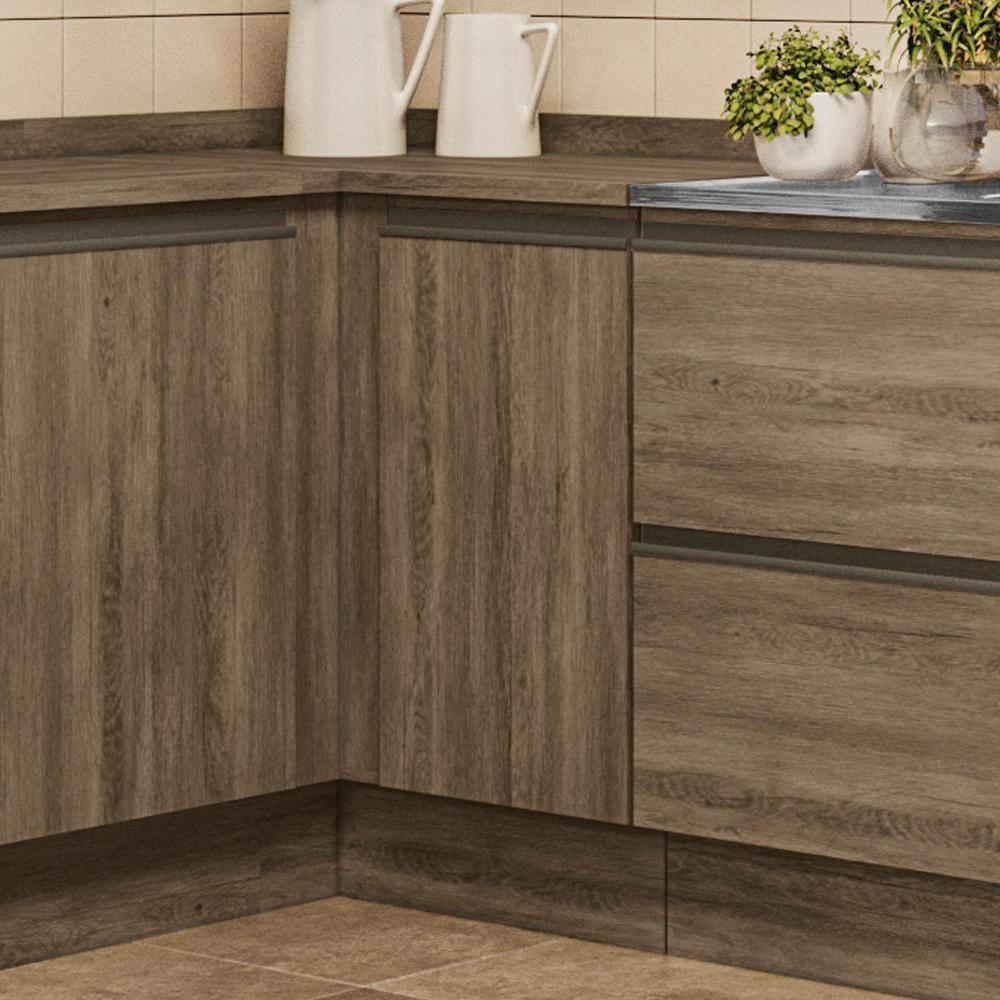 Balcao Com Tampo 1 Porta 40 Cm Mdp Maxxi G741 Nogal Kappesberg Nogal - 6